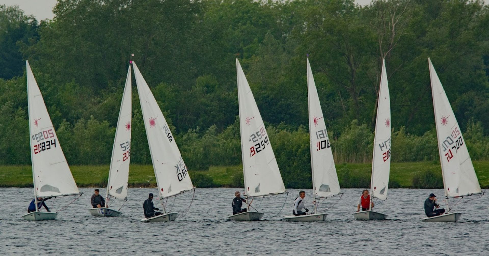Lasers and Ilcas competing in Wessex League Grand Prix